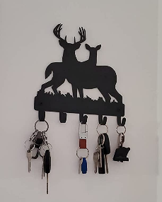 Deer Doe and Buck Family #1 - Key Rack - The Metal Peddler Key Rack antlers, buck, dad, dad wildlife, deer, doe, key rack, not-dog, wildlife