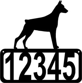 Doberman Dog House Address Sign - The Metal Peddler Address Signs address sign, breed, Doberman, Dog, House sign, Personalized Signs, personalizetext, porch