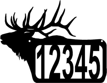 Elk Head House Address Sign - The Metal Peddler Address Signs Address sign, antlers, Elk, House sign, Personalized Signs, personalizetext, porch