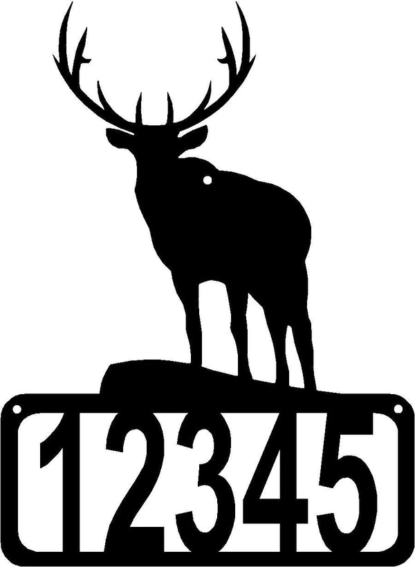 Elk Overlook House Address Sign - The Metal Peddler Address Signs Address sign, antlers, Elk, House sign, Personalized Signs, personalizetext, porch
