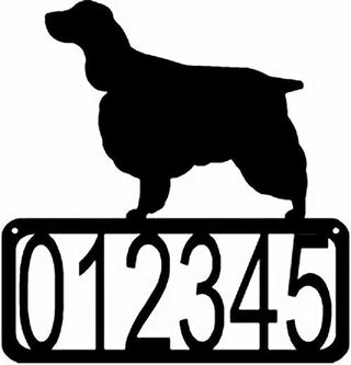 English Springer Spaniel Dog House Address Sign - The Metal Peddler Address Signs address sign, breed, Dog, English Springer Spaniel, House sign, Personalized Signs, personalizetext, porch