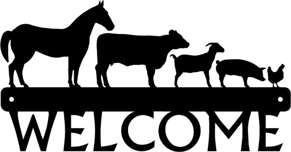 Farm Animal Welcome Sign - The Metal Peddler Welcome Signs farm, porch, welcome sign