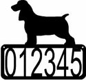 Field Spaniel Dog House Address Sign - The Metal Peddler Address Signs address sign, breed, Dog, Field Spaniel, House sign, Personalized Signs, personalizetext, porch