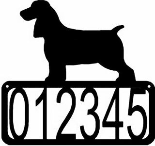 Field Spaniel Dog House Address Sign - The Metal Peddler Address Signs address sign, breed, Dog, Field Spaniel, House sign, Personalized Signs, personalizetext, porch