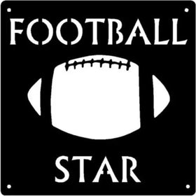 Football Star - Sport Wall Art Sign - The Metal Peddler football, sign, sports, wall art