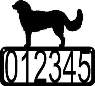 Goldendoodle Dog House Address Sign - The Metal Peddler Address Signs address sign, breed, Dog, Goldendoodle, House sign, Personalized Signs, personalizetext, porch