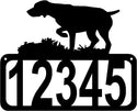 German Shorthaired Pointer Dog on Point Dog House Address Sign - The Metal Peddler Address Signs address sign, breed, Dog, German Shorthaired Pointer, GSP, House sign, Personalized Signs, personalizetext, porch