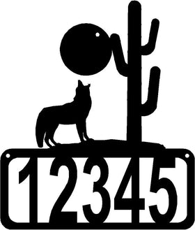 Howling Wolf/ Coyote House Address Sign - The Metal Peddler Address Signs Address sign, coyote, House sign, Personalized Signs, personalizetext, porch, wolf