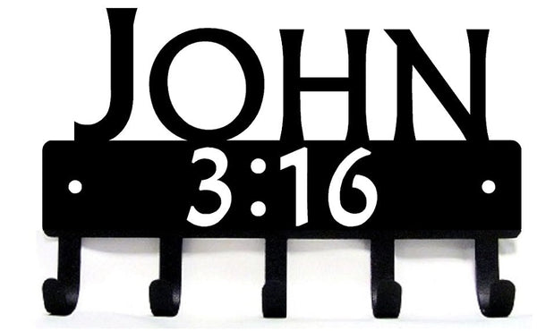 JOHN 3:16 Faith - Key Rack - The Metal Peddler Key Rack Christian, faith, key rack, religion
