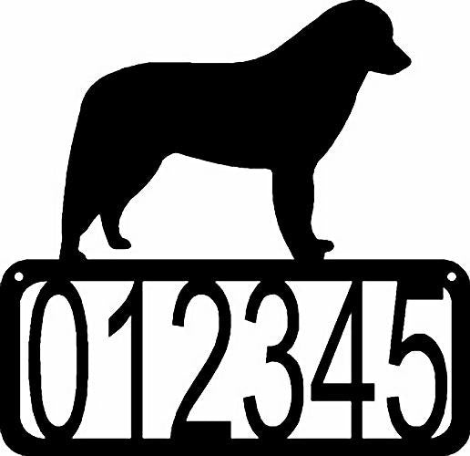 Kuvasz Dog House Address Sign - The Metal Peddler Address Signs address sign, breed, Dog, House sign, Kuvasz, Personalized Signs, personalizetext, porch