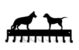 Choose any 2 dog breeds for this extra long leash hanger