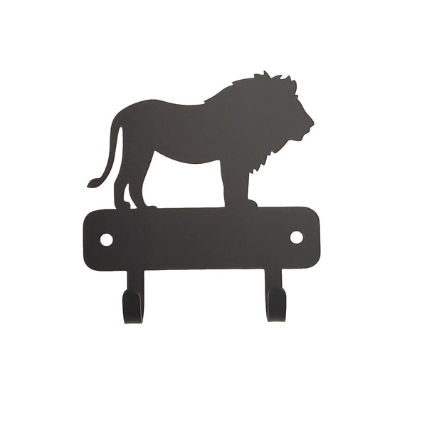 Lion Mini Key Rack with 2 hooks - The Metal Peddler Key Rack key rack, mini kr, not-dog, wildlife