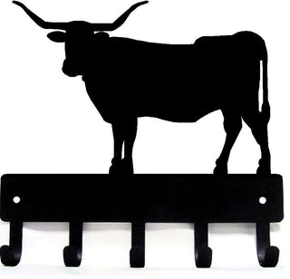 Longhorn Steer Bull Key Rack - The Metal Peddler Key Rack bull, farm, key rack, longhorn, not-dog, steer