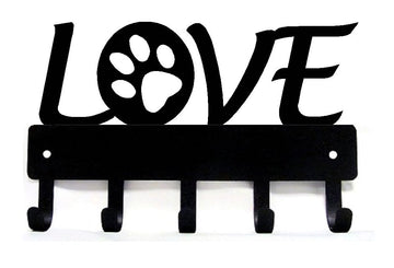 Love Paw (Dogs) #2 - Key Rack & Leash Holder - The Metal Peddler Key Rack Any Breed, dog, key rack, leash hanger, leash rack