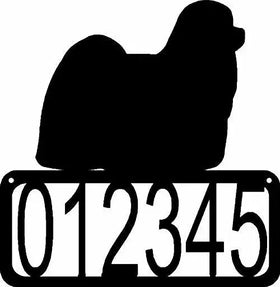 Maltese Dog House Address Sign - The Metal Peddler Address Signs address sign, breed, Dog, House sign, Maltese, Personalized Signs, personalizetext, porch