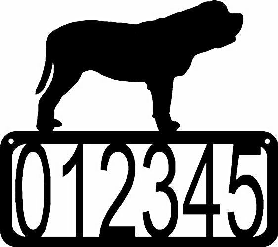 Mastiff Dog House Address Sign - The Metal Peddler Address Signs address sign, breed, Dog, House sign, Mastiff, Personalized Signs, personalizetext, porch