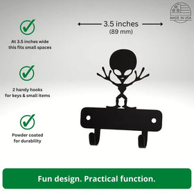 Alien Mini Key Rack for storing keys and small items - The Metal Peddler Key Rack alien, dad, dad myth, key rack, mini kr, ufo