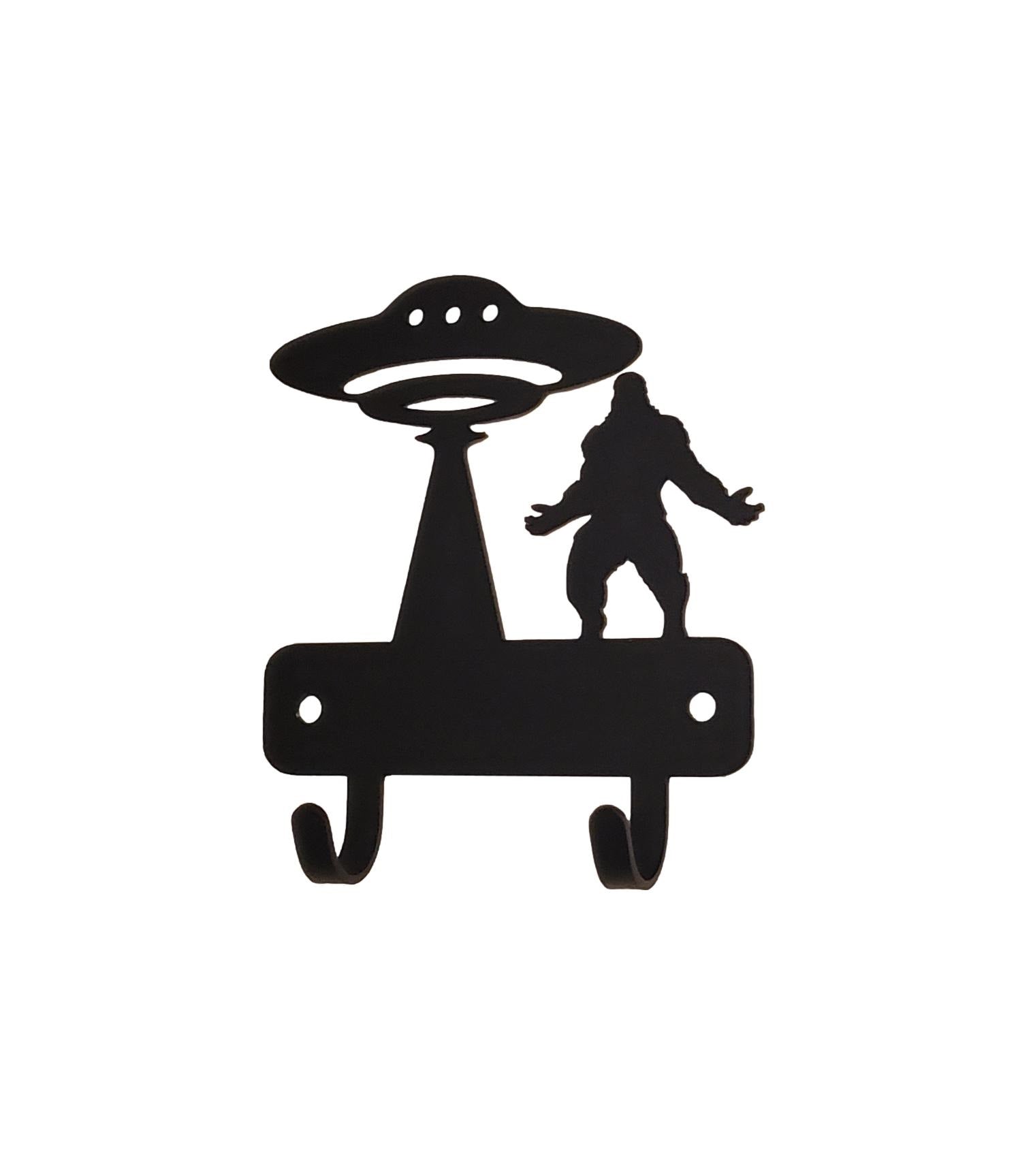 UFO and Bigfoot Mini Key Rack - The Metal Peddler Key Rack alien, bigfoot, dad myth, key rack, mini kr, ufo