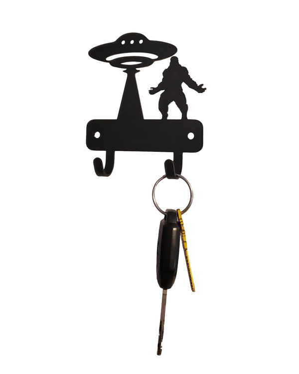 UFO and Bigfoot Mini Key Rack - The Metal Peddler Key Rack alien, bigfoot, dad myth, key rack, mini kr, ufo