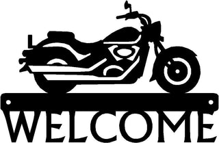 Cruising Motorcycle #12 Welcome Sign - The Metal Peddler Welcome Signs motorcycle, porch, Welcome Sign