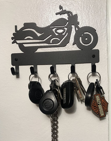 Motorcycle #12 Cruiser Style  - Key Rack - The Metal Peddler Key Rack key rack, motorcycles, transportation