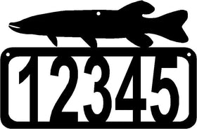 Northern Pike Fish House Address Sign - The Metal Peddler Address Signs Address sign, Fish, House sign, Northern Pike, Personalized Signs, personalizetext, porch