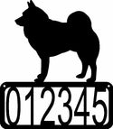 Norwegian Elkhound Dog House Address Sign - The Metal Peddler Address Signs address sign, breed, Dog, House sign, Norwegian Elkhound, Personalized Signs, personalizetext, porch