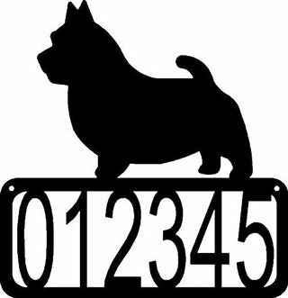 Norwich Terrier Dog House Address Sign - The Metal Peddler Address Signs address sign, breed, Dog, House sign, Norwich Terrier, Personalized Signs, personalizetext, porch