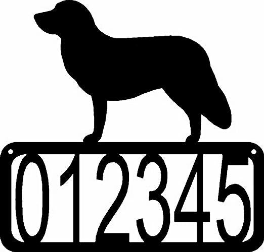 Nova Scotia Duck Tolling Retriever Dog House Address Sign - The Metal Peddler Address Signs address sign, breed, Dog, House sign, Nova Scotia Duck Tolling Retriever, Personalized Signs, personalizetext, porch