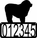 Old English Sheepdog Dog House Address Sign - The Metal Peddler Address Signs address sign, breed, Dog, House sign, Old English Sheepdog, Personalized Signs, personalizetext, porch