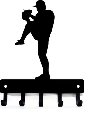 Baseball Pitcher Key Rack - The Metal Peddler Key Rack baseball, key rack, Medal Hanger, medal rack, sport