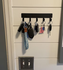 Plain Key Rack Leash Hanger or extension with 5 hooks - The Metal Peddler Key Rack key rack, leash hanger, medal hanger, medal rack