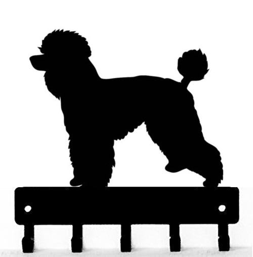 Poodle (Natural Cut) Dog Key Rack/ Leash Hanger - The Metal Peddler Key Rack Dog, key rack, leash hanger, Poodle