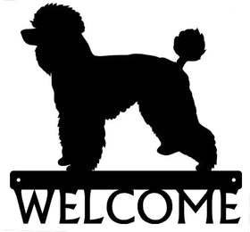 Poodle (Natural) Dog Welcome Sign - The Metal Peddler Welcome Signs Dog, Poodle, porch, Welcome sign