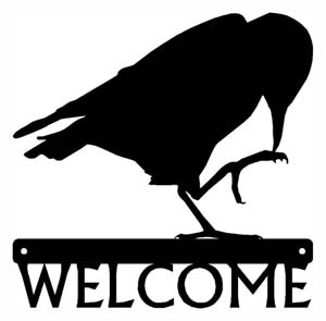 Crow/ Raven Bird Welcome Sign - The Metal Peddler Welcome Signs bird, crow, porch, raven, welcome sign