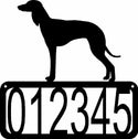 Saluki Dog House Address Sign - The Metal Peddler Address Signs address sign, breed, Dog, House sign, Personalized Signs, personalizetext, porch, Saluki