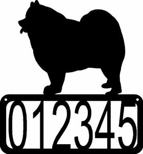 Samoyed Dog House Address Sign - The Metal Peddler Address Signs address sign, breed, Dog, House sign, Personalized Signs, personalizetext, porch, Samoyed