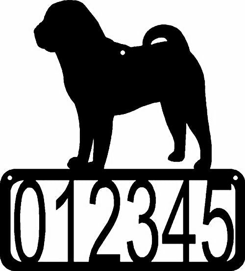 Shar Pei Dog House Address Sign - The Metal Peddler Address Signs address sign, breed, Dog, House sign, Personalized Signs, personalizetext, porch, Shar Pei