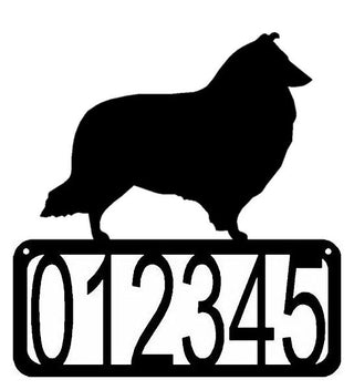Shetland Sheepdog, Sheltie #2 Dog House Address Sign - The Metal Peddler Address Signs address sign, breed, Dog, House sign, Personalized Signs, personalizetext, porch, Sheltie, Shetland Sheepdog