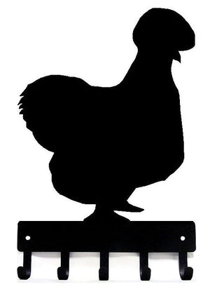 Silkie #1 - Key Rack - The Metal Peddler Key Rack chicken, farm, key rack, rooster