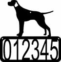 Smooth Pointer Dog House Address Sign - The Metal Peddler Address Signs address sign, breed, Dog, House sign, Personalized Signs, personalizetext, porch, Smooth Pointer