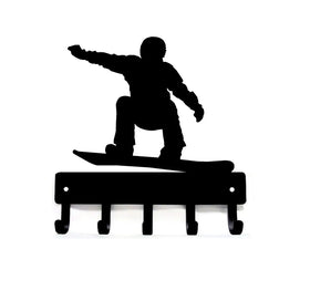 Snowboarder Key Hooks Holder - The Metal Peddler Key Rack snowboarding, Winter sports