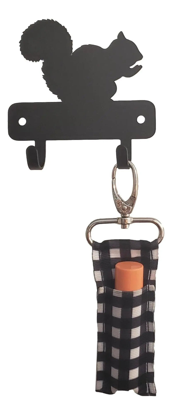 Squirrel Mini Key Rack with 2 hooks | The Metal Peddler