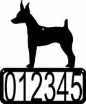 Toy Fox Terrier Dog House Address Sign - The Metal Peddler Address Signs address sign, breed, Dog, House sign, Personalized Signs, personalizetext, porch, Toy Fox Terrier