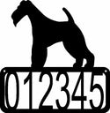 Wire Fox Terrier Dog House Address Sign - The Metal Peddler Address Signs address sign, breed, Dog, House sign, Personalized Signs, personalizetext, porch, Wire Fox Terrier